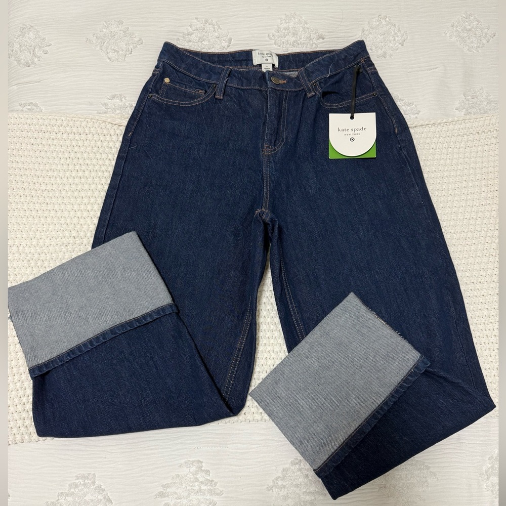 Kate Spade Blue Straight Leg Jeans Classic Denim